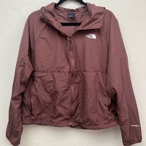 North face women’s windwall windbreaker, size XL in mauve